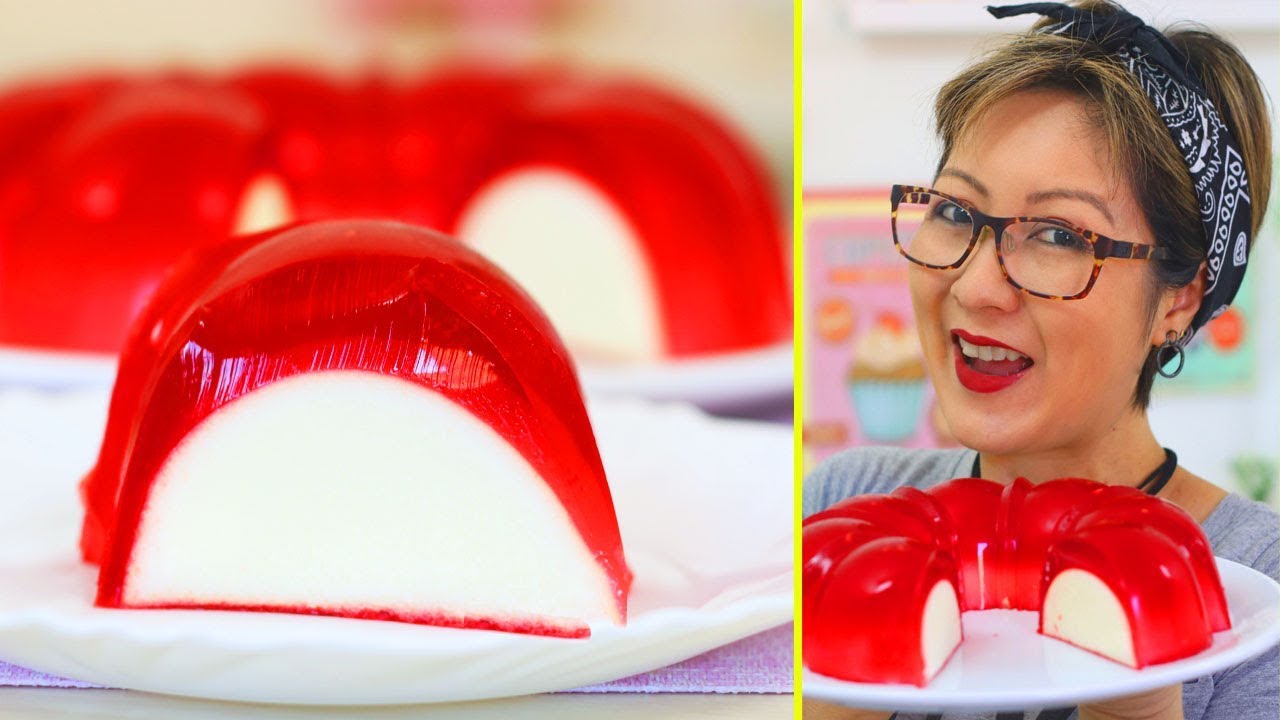 GELATINA RECHEADA COM PUDIM DE COCO OU GELATINA FLOTANTE I SUPER FÁCIL